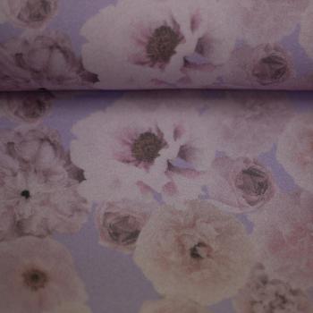 Preview: Viskose Silence Blüten auf Flieder von Cherry Picking by Swafing